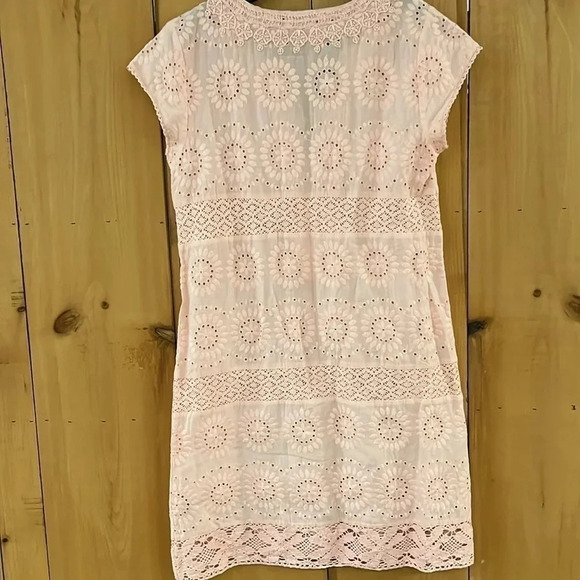 Calypso St. Barth Rondinara Pink Eyelet Dress Size XS - Picture 3 of 3